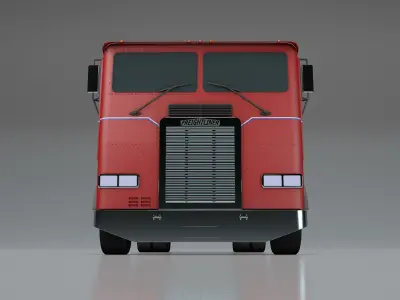 Freightliner-tank semi truck with tank 3D model