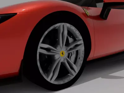 Ferrari 296 GTB 2023 Game and Cinematic Ready Realistic Low-poly 3D model