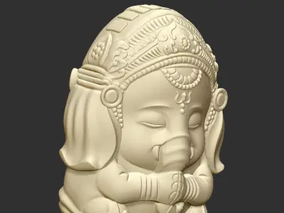 baby ganesha 3D print model