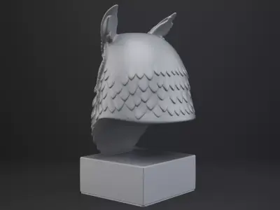 Owl Bust - Animal Figurine 3D print model