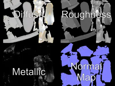 Realistic Sneaker Model Pack Low-poly 3D model