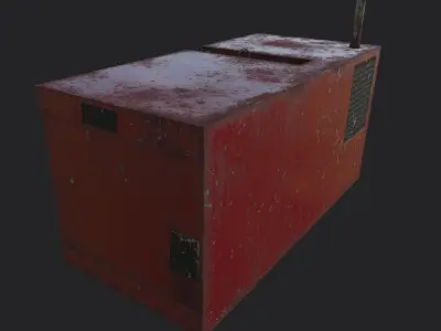 Diesel generator Free low-poly 3D model