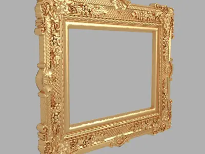 Classic frame of luxurious gold interior inlaid gold leaf CNC Texture