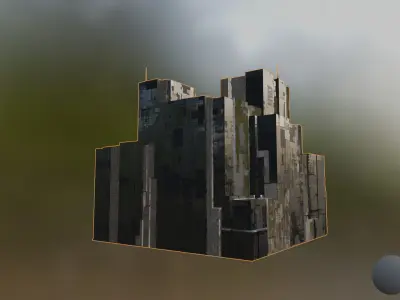 Aprtment Complex - Sci - Fi - Cyberpunk - 4K - Game Ready Model Low-poly 3D model