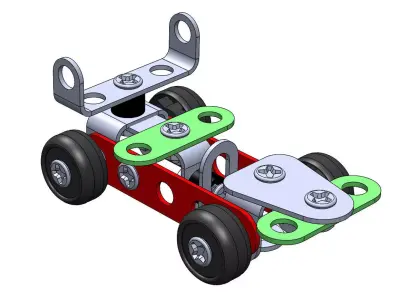 Metal Racing Car DIY Toy 3D model