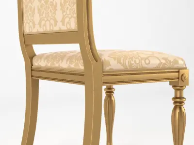 Classic Luxury Dining Chair 3D model
