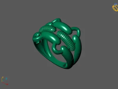 Fancy Womens Rings Plain Rings Ready STL 3DM Models Rings 3D print model 51