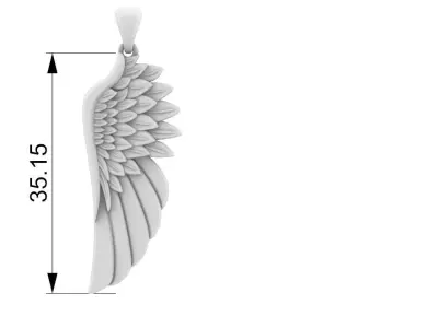 Wing Pendant 3D print model