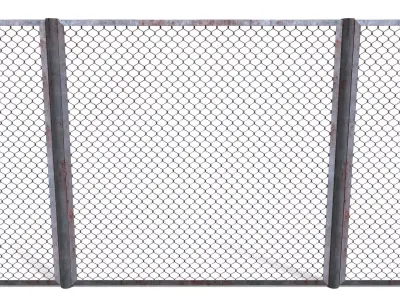 Low Poly Modular Fence 20 Low-poly 3D model