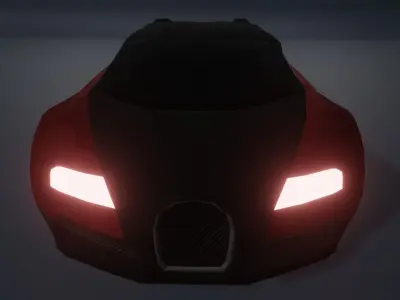 Low Poly Bugatti Veyron Low-poly 3D model