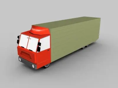 Cartoon vehicles Low-poly 3D model