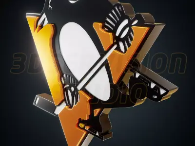 Pittsburgh Penguins  logo - Cinematic - 3D print 3D model