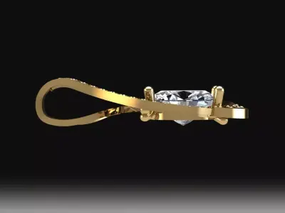 Jewelry pendant 3D print model 3