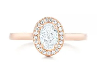 Custom Diamond Engagement Ring 3D print model