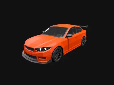 Low Poly  Customizable Cars Low-poly 3D model