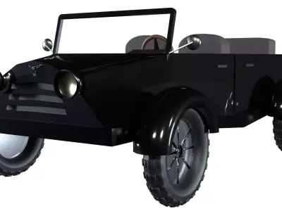 Antique Automobile Luxury Office Car 3D model