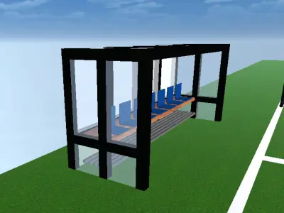 Soccer Bench 3D model