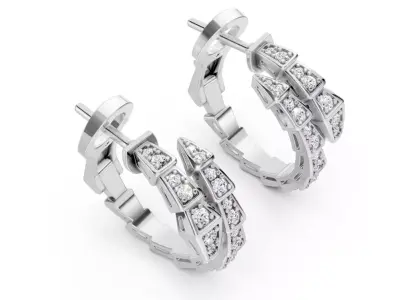 SERPENTI VIPER EARRINGS BULGARI 3D print model