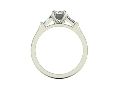 Three-stone Diamond Ring R3 3D print model