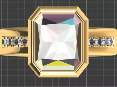 bezel ring Free 3D model