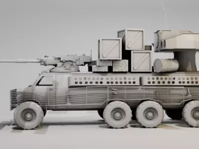 Armored Combat Truck  3D model