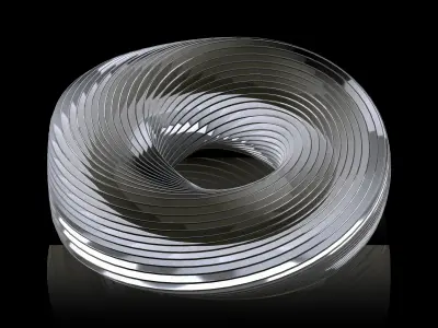 thorusdeep spiral glass sculpture 3D print model