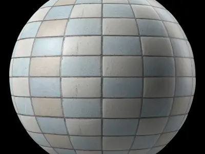Tiles Materials- 3 Patterns Paving  Pbr 4k Seamless Low-poly 3D model