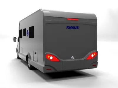 KNAUS CAMPER LOWPOLY Low-poly 3D model