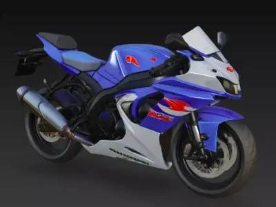Suzuki sports bike 3d model 3D model