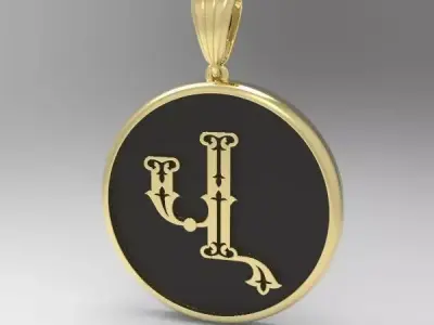 Decorative Letter V 3D print model