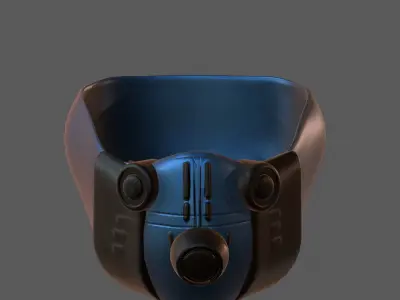 Gas mask helmet 3d model scifi Low-poly  Low-poly 3D model 83