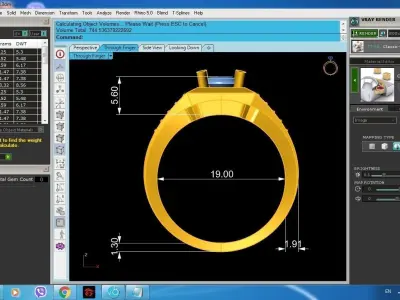 Luxury Ruby Diamond Men Ring 3D Model 141 3D print model