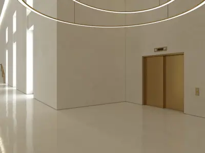 Luxury Building Entrance Lobby 3D model