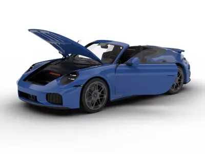 Porsche 911 Carrera Turbo S Cabriolet 2026 HQ 3d model 3D model