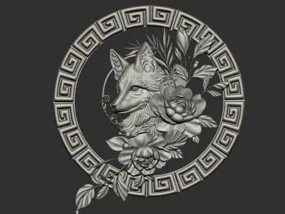 fox head 3D print model