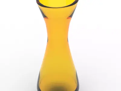 Glassvase orange glass vase 3D model
