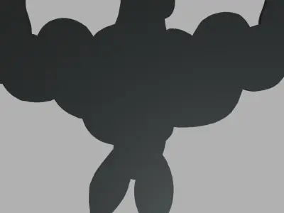 Body Building Key Ring Chain 02 3D model