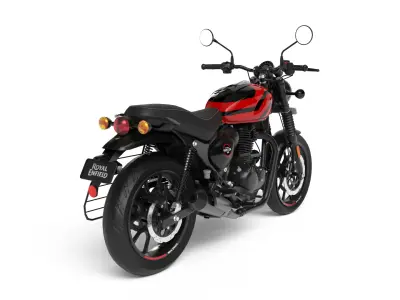 Royal Enfield Hunter 350 - London Red - Realistic 3D Model Low-poly 3D model