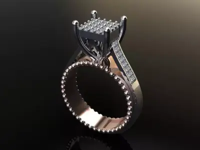 Luxury jewelry Ring 3D print model purchase