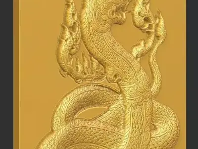 Phayanakh serpent Naga animals in Thai literature 3D print model Free 3D print model