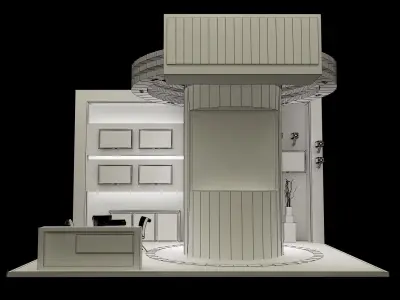 Booth Exhibition Stand a147 3D model