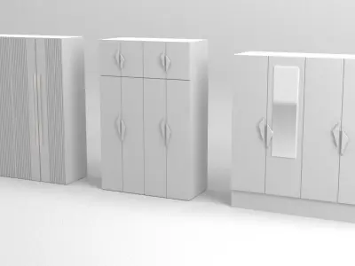 Luxury Wardrobes Collection Low-poly 3D model