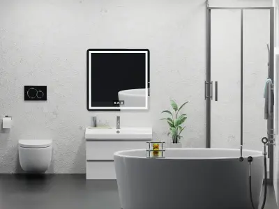 Bathroom isometric interior design 3D model