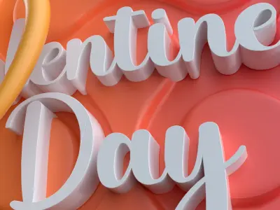 Valentines day 3D model Low-poly 3D model