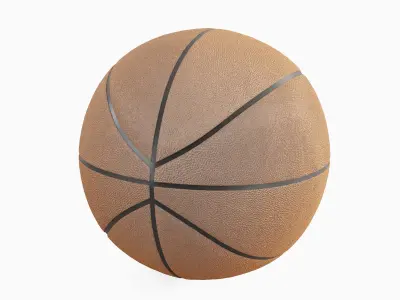 Basketball Ball Leather 4K 02 3D model