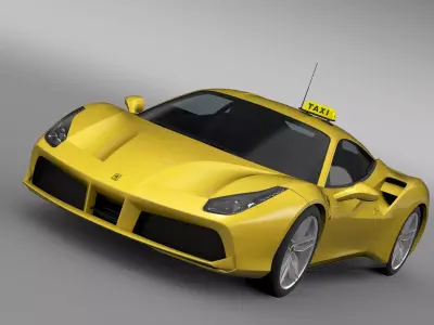 Ferrari GTB 488 Taxi 2016 3D model
