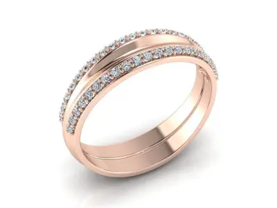 Diamond Jewelry Ring 3D print model 35