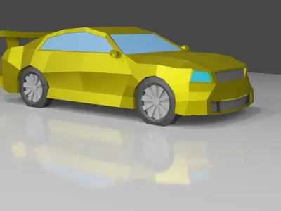 low poly cars car Low-poly 3D model