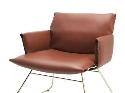 DS 515 Lounge Chair with Armrests 3D model