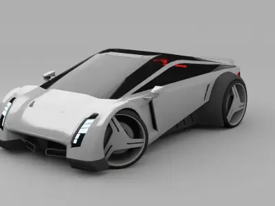 sci-fi car  3D model